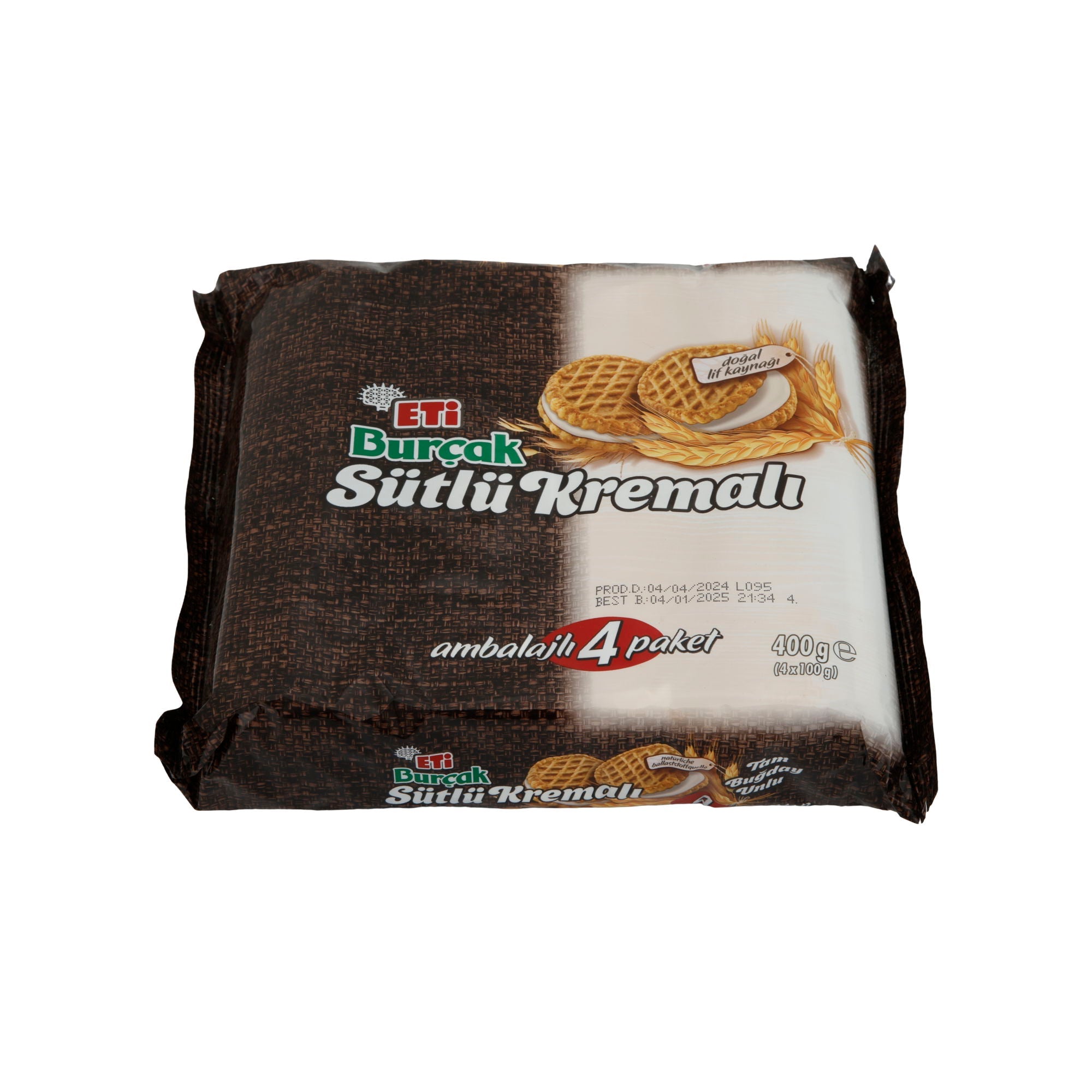 Kekse Eti Burçak Sütlü Kremalı | Gebäck | mit Milchcremefüllung | 400 g ETI